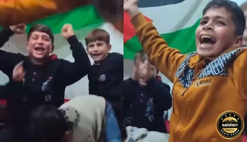 Fələstinli uşaqlar atəşkəs xəbərinə GÖRÜN NECƏ reaksiya verdilər - TƏSİRLİ GÖRÜNTÜ