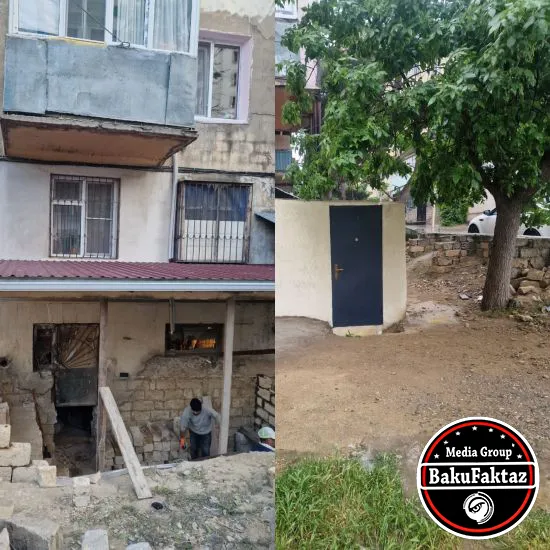 Bakıda beşmərtəbəli binada təhlükəli vəziyyət: RİH-in razılığı ilə zirzəmini mənzil etdilər - FOTO