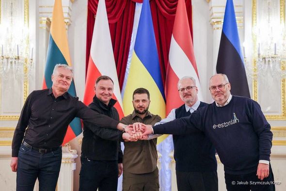 Beş ölkənin lideri Kiyevdə birlik mesajı verdi - FOTO