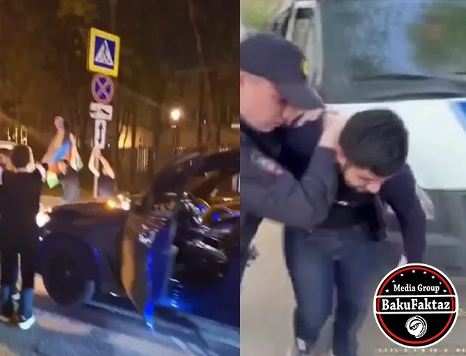 Küçənin ortasında "Yaşa Azərbaycan" oynadılar, həbs edildilər 