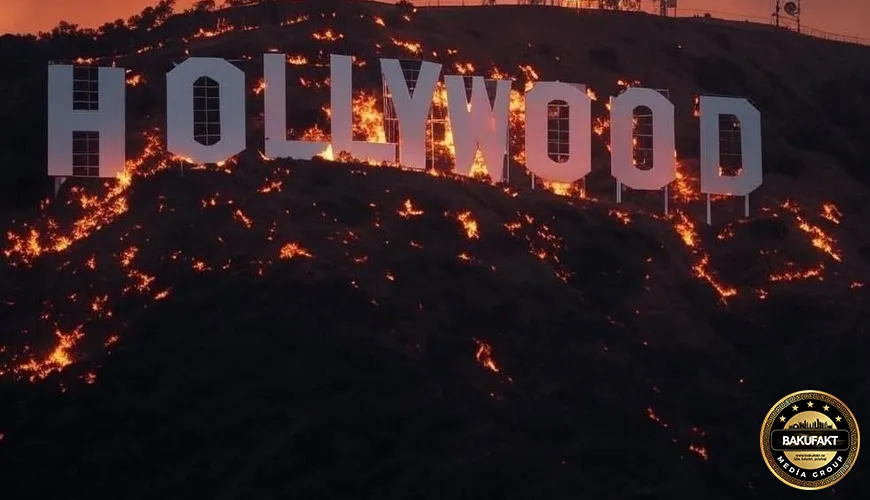 Məşhur "Hollywood" işarəsi YANIR